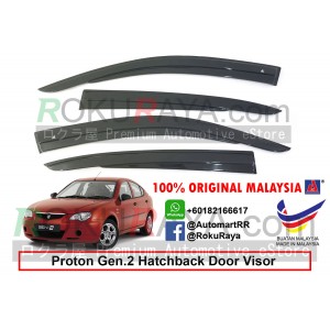 Proton Gen2 Gen 2 Hatchback AG Door Visor Air Press Wind Deflector (AG Mugen Design)